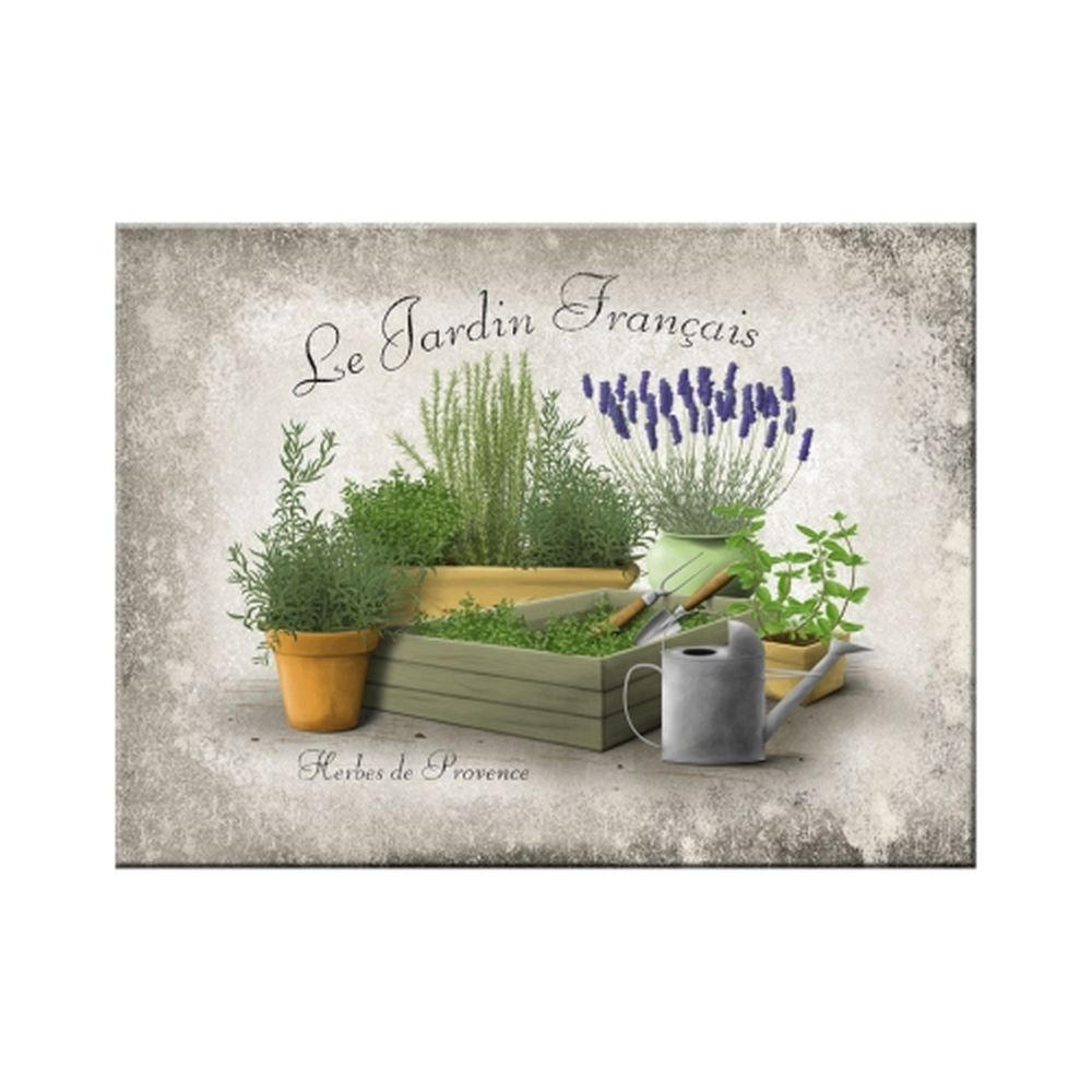 MAGNET 6/8 cm Home & Country Jardin Francais - Multicolor, Metall (8/6/0.1cm) - Nostalgic-Art