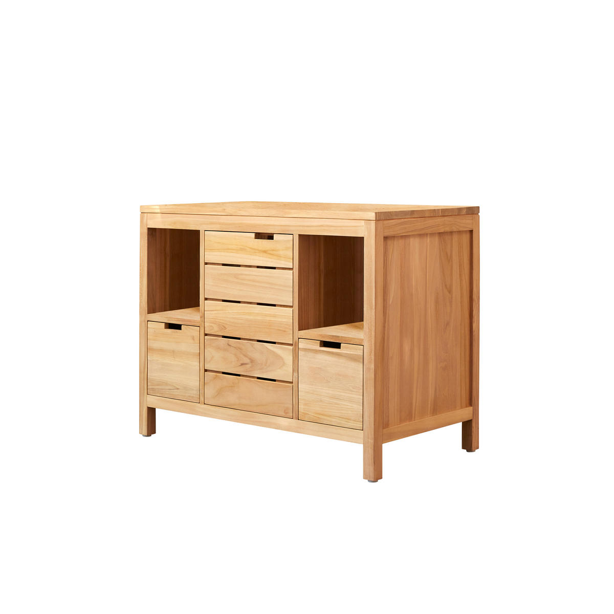 WASCHTISCHUNTERSCHRANK Serena Natur aus Teak - Naturfarben, Holz (100/78/55cm) - Tikamoon