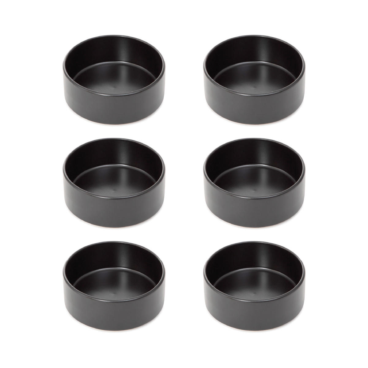 SCHALENSET Famelio schwarz 14 cm 6er-Set - Schwarz, Keramik - Homla