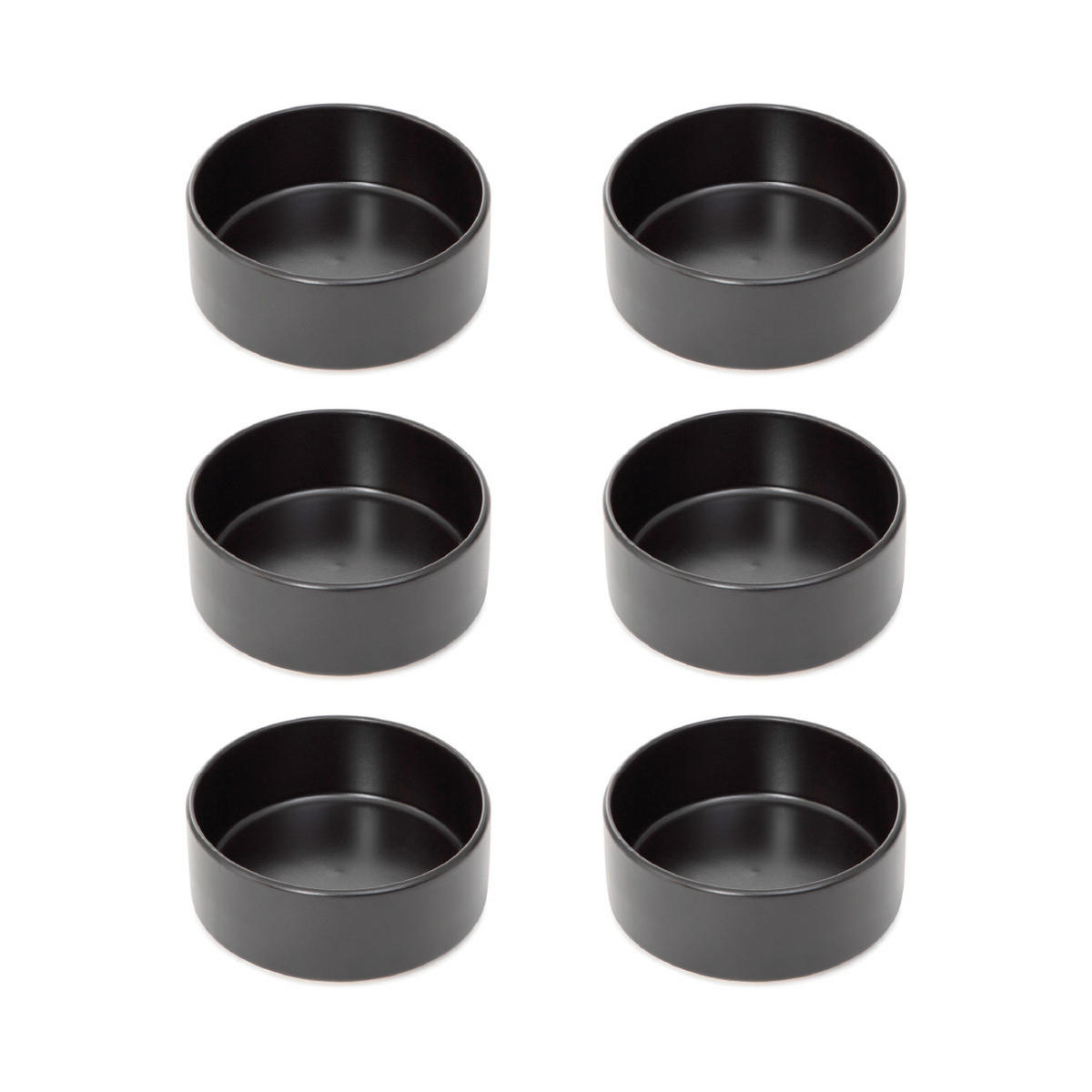 SCHALENSET Famelio schwarz 14 cm 6er-Set - Schwarz, Keramik - Homla