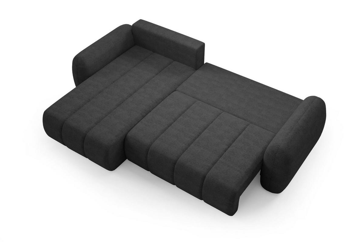 ECKSOFA Caria Mit Schlaffunktion - Anthrazit, Holzwerkstoff/Textil (304/190cm) - Fun Möbel