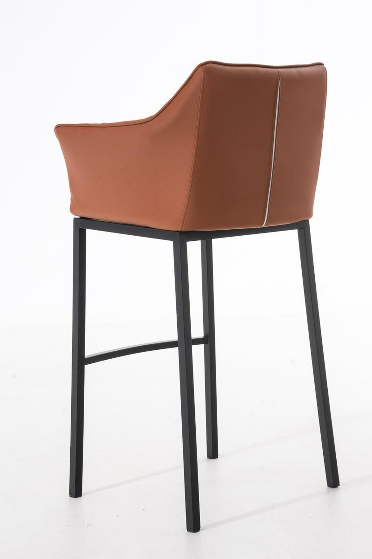 BARHOCKER Damaso 110x64x48 cm hellbraun - Hellbraun, Leder (64/110/48cm) - furnicato