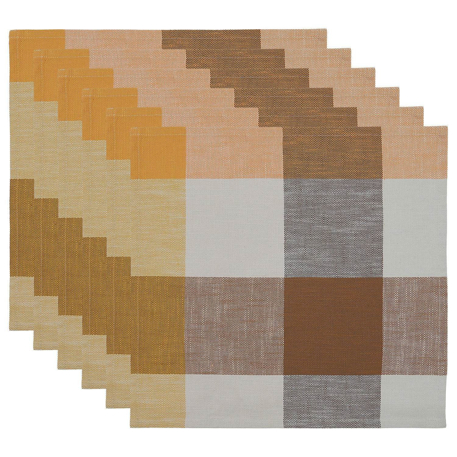 SERVIETTE (6er Set) Woodstock - Multicolor, Textil (42/42cm) - BUTLERS