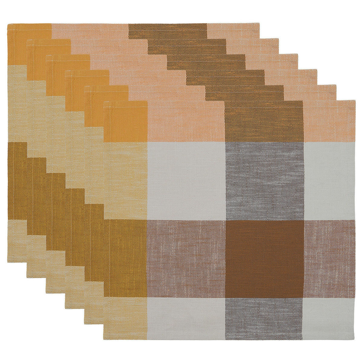 SERVIETTE (6er Set) Woodstock - Multicolor, Textil (42/42cm) - BUTLERS