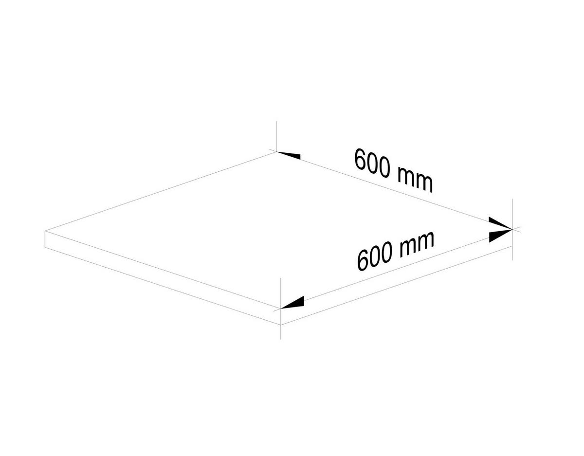 ARBEITSPLATTE Sonoma-Eiche 60x3,2x60 cm - Sonoma Eiche, Holzwerkstoff (60/3.2/60cm) - Akord