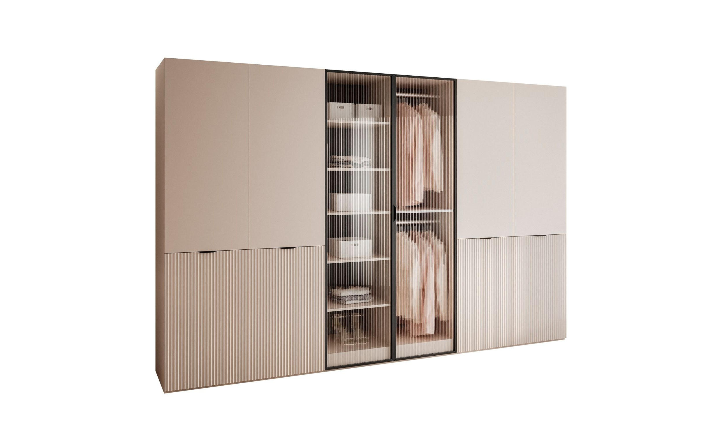 Lookway Kleiderschrank Sand, Transparent 303x200x49 cm