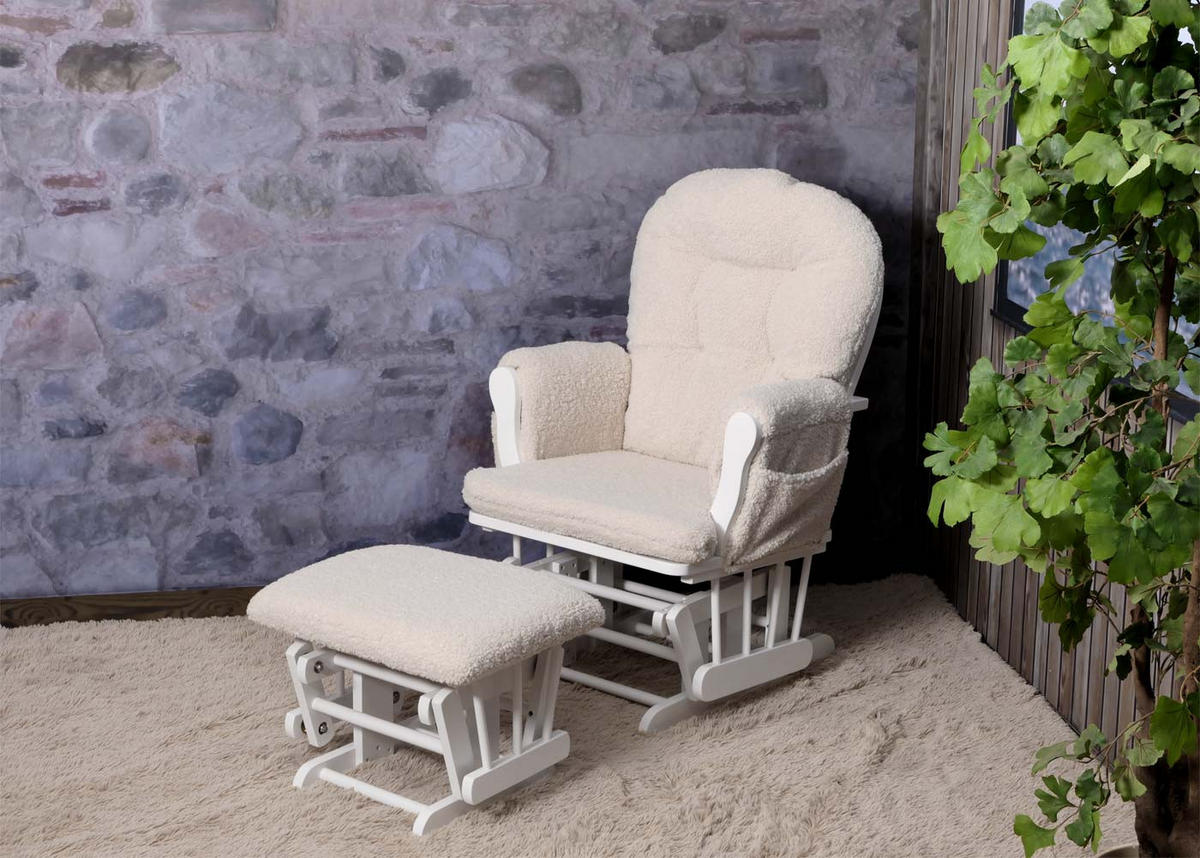 RELAXSESSEL Cremeweiß, Weiß - Weiß, Textil (74/105/72cm) - MCW