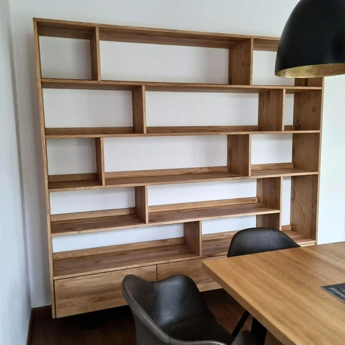 BÜCHERREGAL aus Eiche für das Wohnzimmer VITA - Eichefarben, Holz (220/210/35cm) - Rawood Furniture