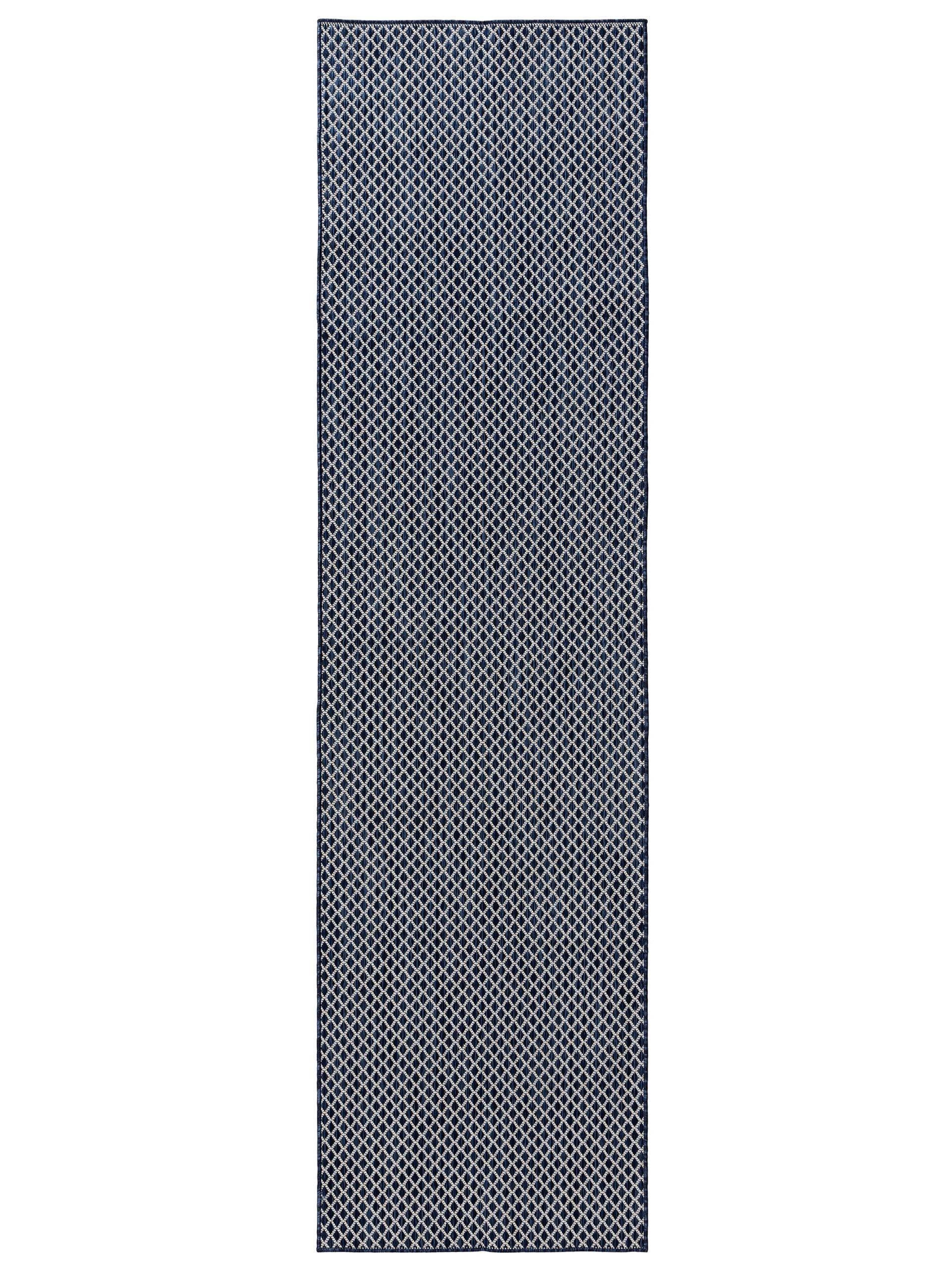 OUTDOORTEPPICH Lou Blau 80x300 cm - Blau, Kunststoff (80/300cm) - benuta