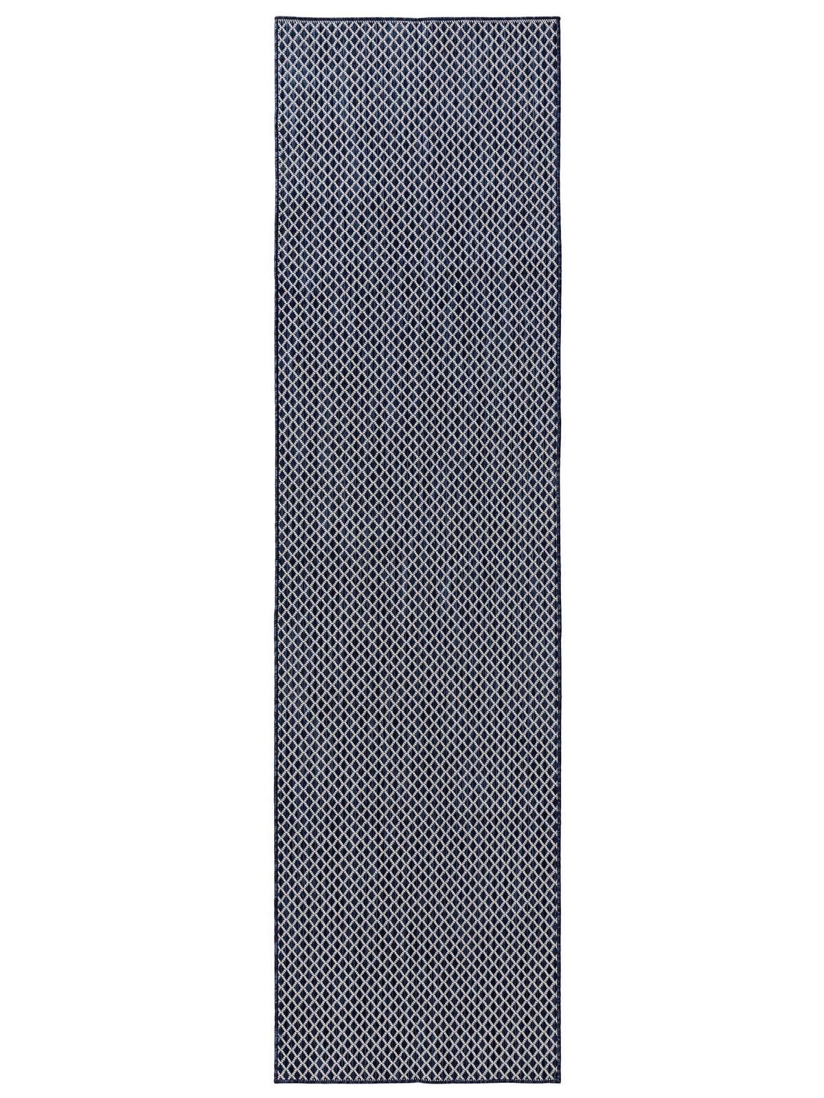 OUTDOORTEPPICH Lou Blau 70x200 cm - Blau, Kunststoff (70/200cm) - benuta