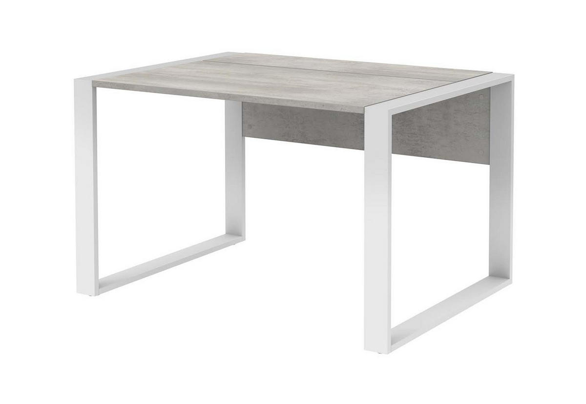 SCHREIBTISCH - 120x80cm - Beton - Grau, Holzwerkstoff (80/120/74cm)