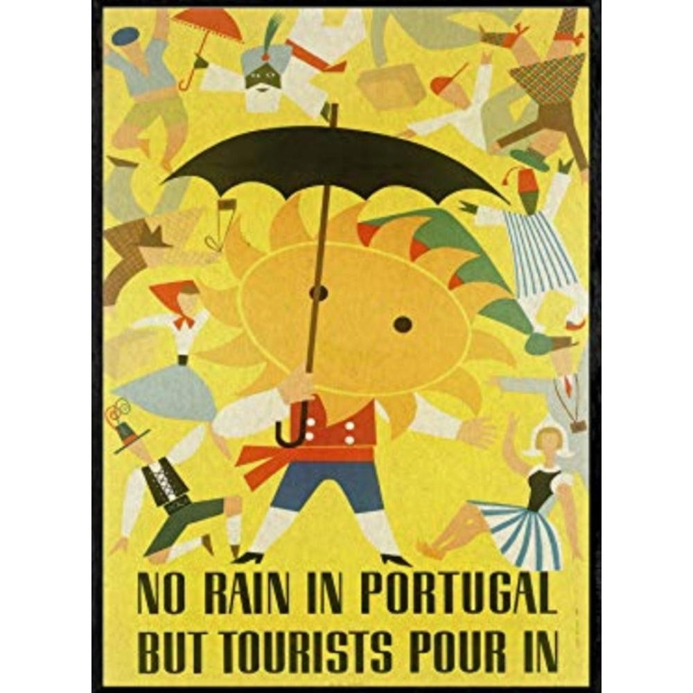 POSTER Europa Portugal Regen A4 Rahmenlos - Klar, Papier (29.7/5/21cm) - Nacnic