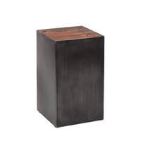 BLUMENSÄULE Raft Schwarz 30/30/50 cm - Schwarz, Holz (30/30/50cm) - Hoyz Collection