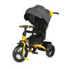 DREIRAD Jaguar 4 in 1 schwarz Schiebestange Sitz drehbar, verstellbar, Faltdach - Gelb, Metall (120/53/103cm) - Lorelli