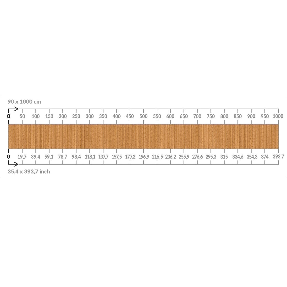 BALKON SICHTSCHUTZ Bambus 300/90 cm - Braun, Kunststoff (300/90cm) - Bilderwelten