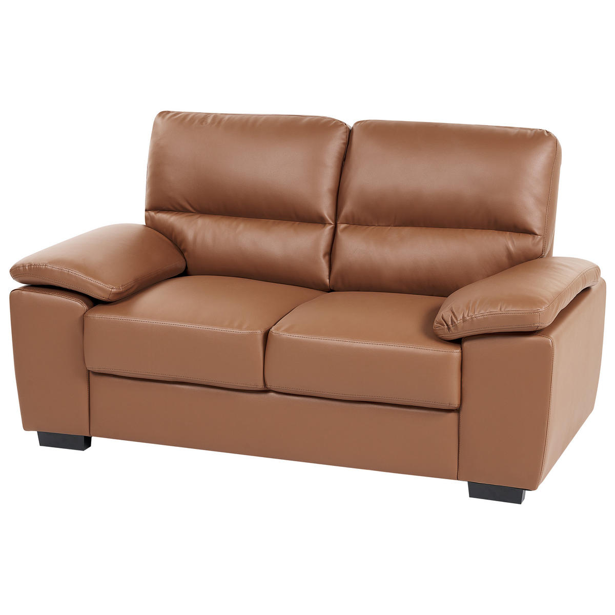 SOFA-SET 5-sitzer Kunstleder Braun Vogar - Braun, Kunststoff (195/90/74cm) - Beliani