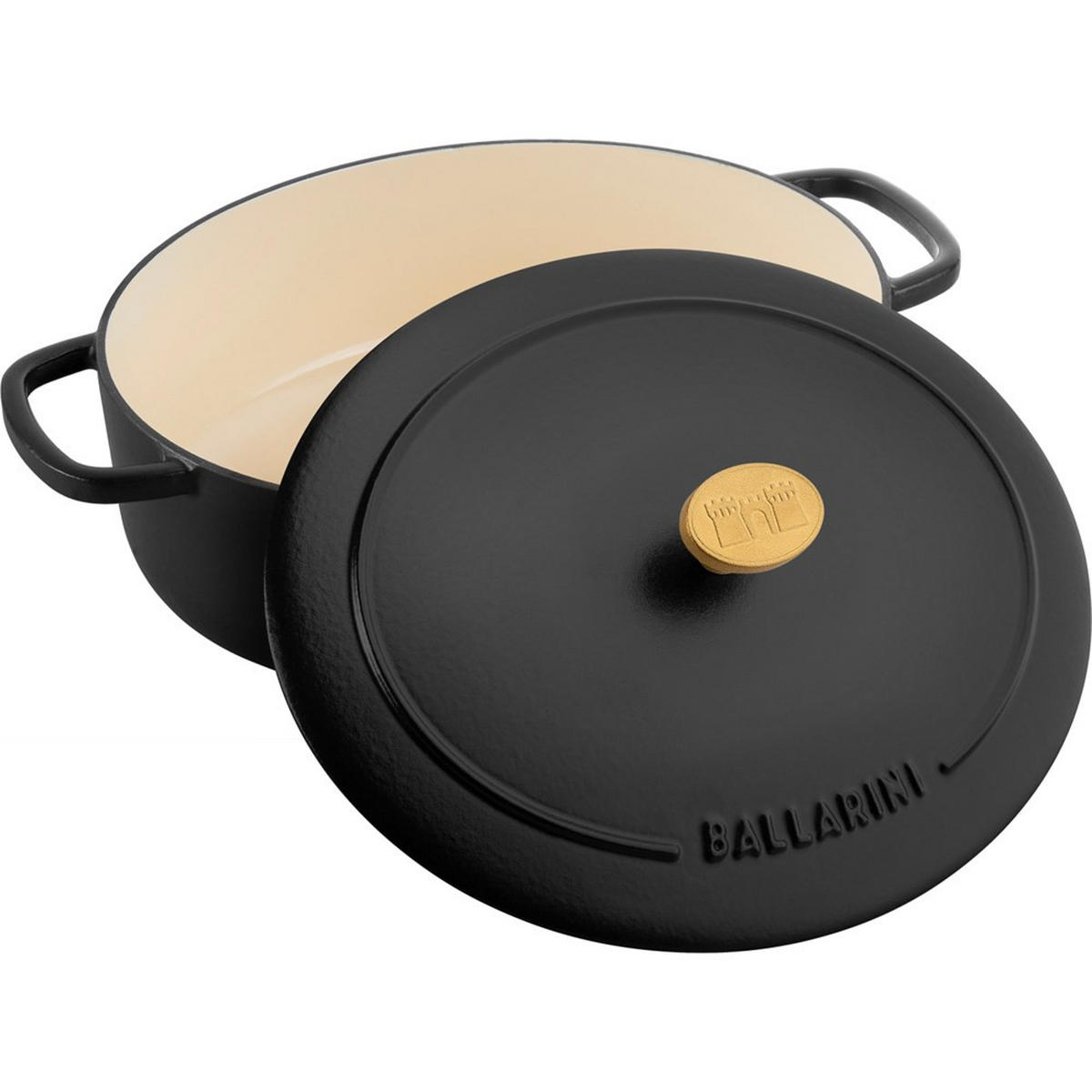 TOPF Schwarz 23/23/7.6 cm 750035440 - Schwarz, Metall (23cm) - Ballarini