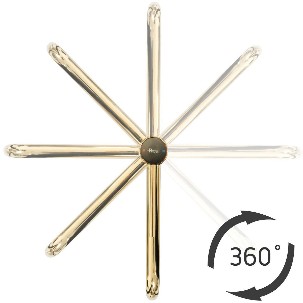 WASCHBECKENARMATUR Rea Lugano Slim Gold High - Goldfarben, Metall (5/34/23cm) - REA