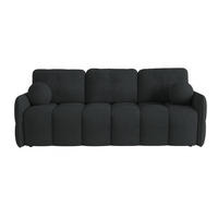 SCHLAFSOFA EMILI, Sofa mit Schlaffunktion und Bettkasten, Farbe: Dunkelgrau, Bouclé-Stoff - Dunkelgrau, Textil (212/95/90cm) - Sepro Meble