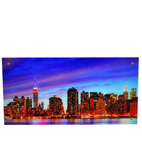GLASBILD NEW YORK Multicolor - Multicolor, Glas (100/50cm) - MCW