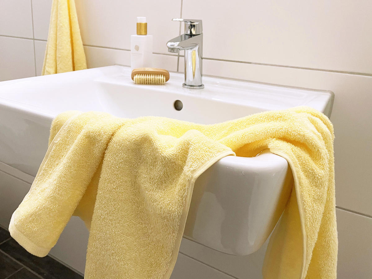 HANDTÜCHER, 4er-Set, 50x100 cm, 100% Baumwolle, Gelb - Hellgelb, Textil (50/100cm) - Zollner