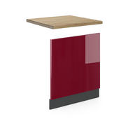 FRONTBLENDE R-Line Rot 60 cm, AP Eiche - Anthrazit/Rot, Holzwerkstoff (60/57.2/1.6cm) - Vicco