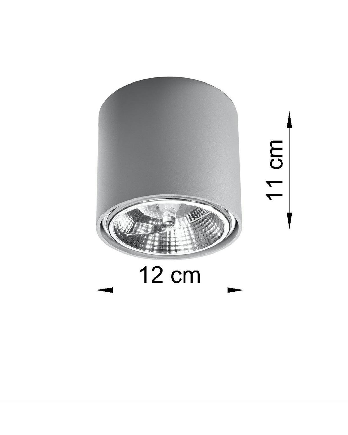 LED DECKENLEUCHTE Kunststoff Weiß - Grau, Metall (12/12/11cm) - Sollux Lighting