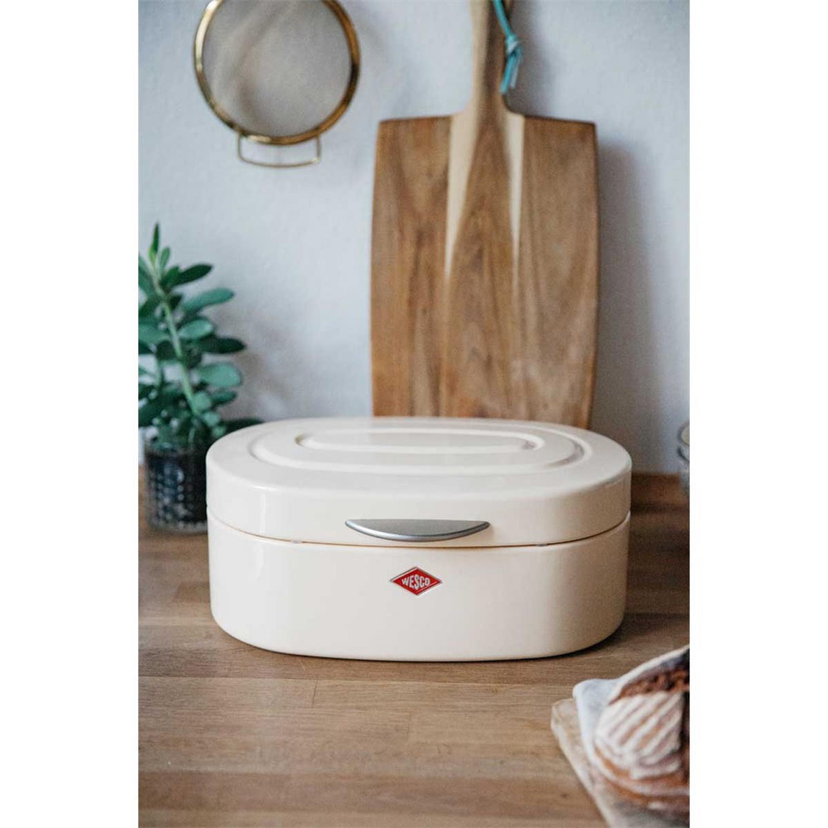 BROTKASTEN Single Elly Weiß - Weiß Hochglanz, Metall (19.4/14/32.2cm) - Wesco
