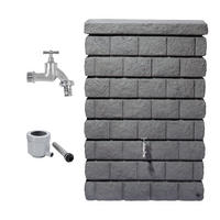 JUNIOR Wandtank Komplett-Set 300 L dark e inkl. Chrom-Auslaufhahn und Fallrohranschluss - Grau, Kunststoff (40/118/80cm) - GARANTIA