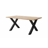 TISCH Schwarz SOFTI X Ausziehbar Sonoma Eiche 140x90/180 cm - Sonoma Eiche, Holzwerkstoff (180/90/75.6cm) - Sepro Meble