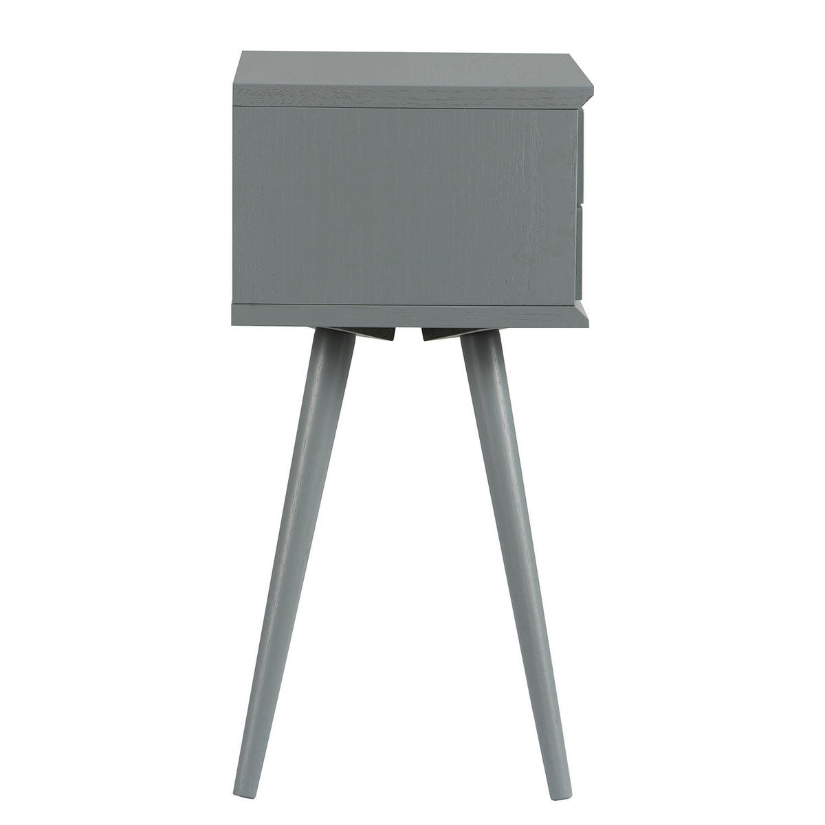 NACHTTISCH mit 2 Schubladen - Braun/Grau, Eichenholz/Holz (40/61/30cm) - home24