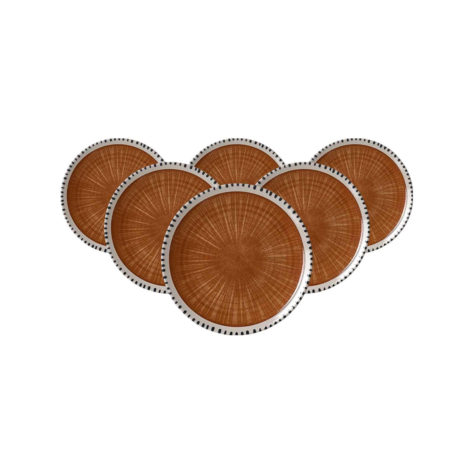 DESSERTTELLER Natura Braun ø 20,5 cm 6er Set - Braun, Keramik (20.5cm) - Ritzenhoff Breker