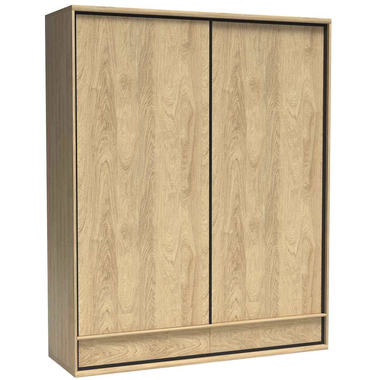 Masseno Drehtürenschrank Eiche 177.2x221x58.5 cm