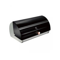 BROTKASTEN Schwarz 38/28/18.5 cm BH6728 - Schwarz, Metall (28/18.5/38cm) - Berlinger Haus