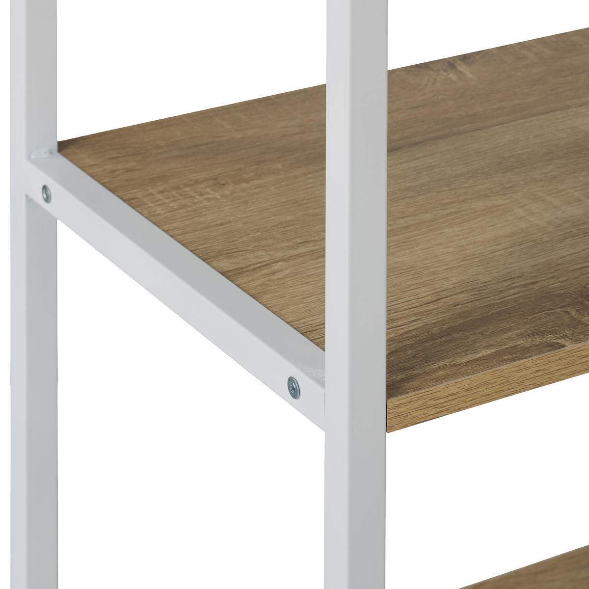 STANDREGAL - Weiß, Holzwerkstoff/Metall (50/180/35cm) - Relaxdays