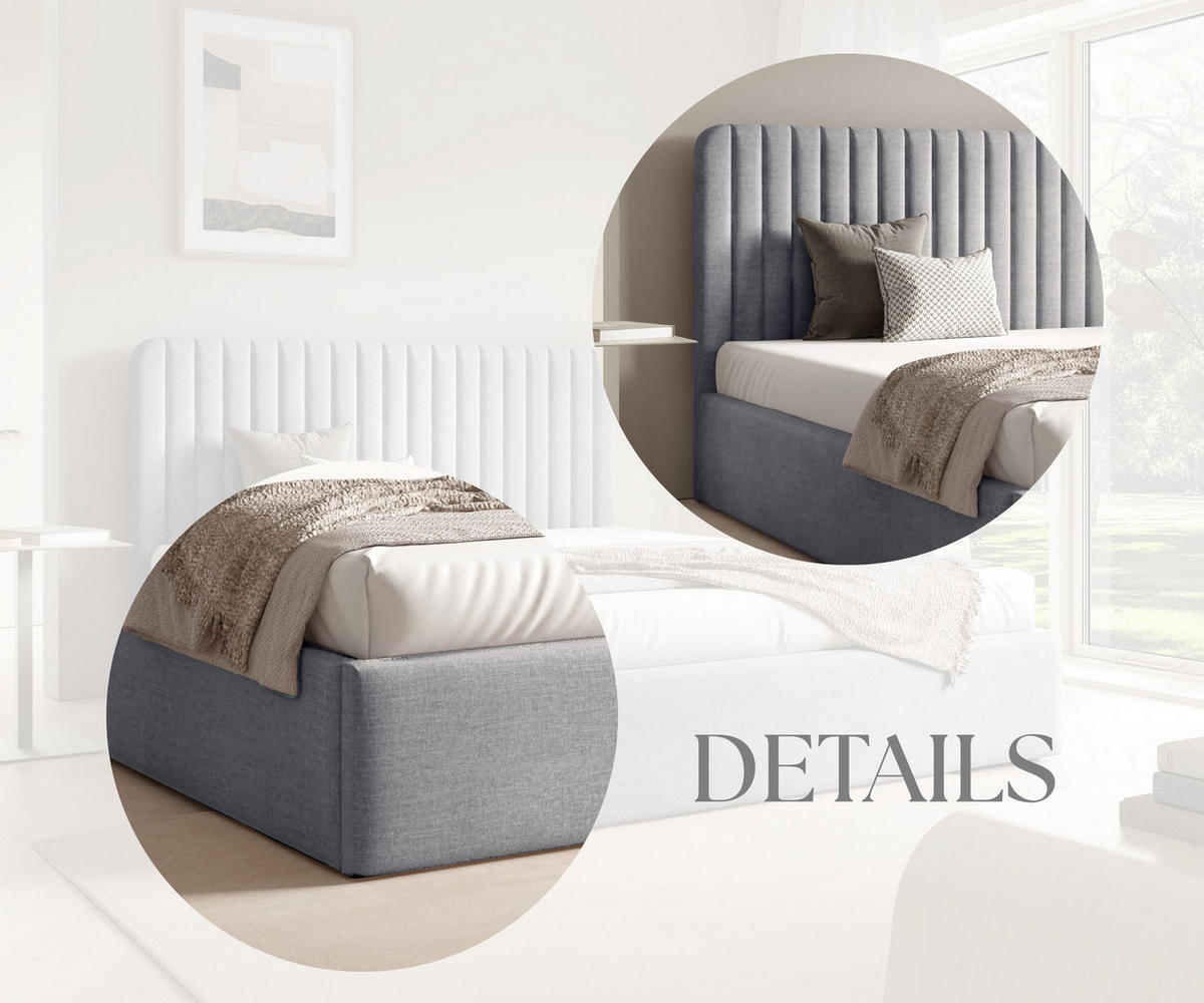 POLSTERBETT BEZA II - Hellgrau - Hellgrau, Textil (140/200cm) - AN-Moebel 4u