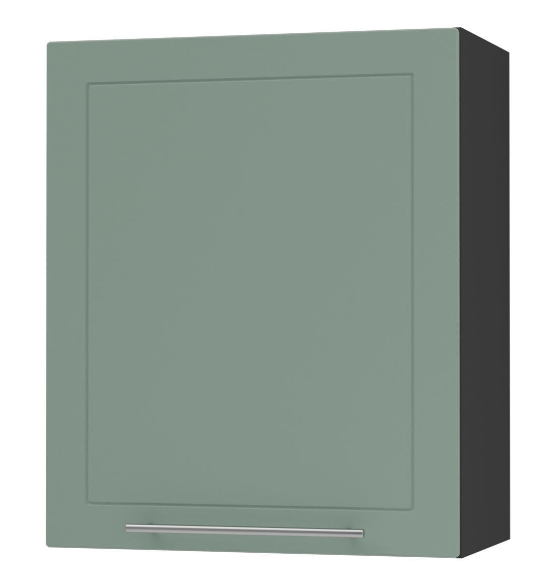 KÜCHENHÄNGESCHRANK Kvantum W2/60 Mint Matt / Schwarz Matt 60 / 32,5 / 72cm - Schwarz/Mintgrün, Holz/Holzwerkstoff (60/72/32.5cm) - Feldmann-Wohnen