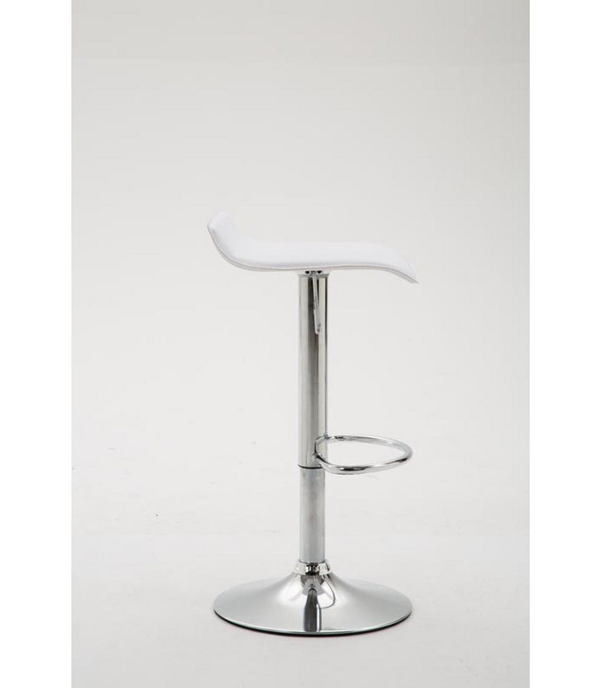 BARHOCKER Dyn V2 63-84 cm Weiß - Weiß, Leder (36/63/39cm) - furnicato