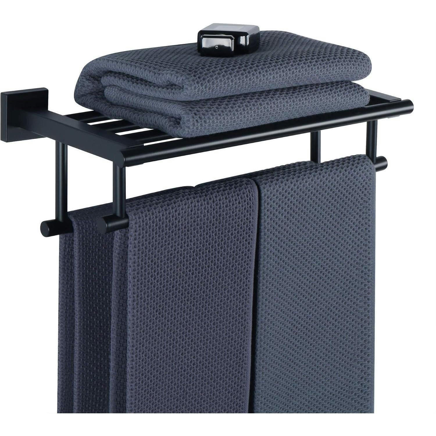 HANDTUCHHALTER Schwarz 40 cm - Schwarz, Metall (20/13/40cm)
