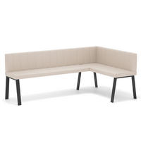 ECKBANK rechts MONO Y Kunstleder gesteppt, 128/168 cm Beige - Beige, Kunststoff/Textil (128/168cm) - Idohome