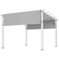 ERSATZDACH für Pergola mit UV-Schutz, Sonnensegel für Terrassenüberdachung für 3 x 3 m Pavillon, Hellgrau - Hellgrau, Textil (488/1/122cm)