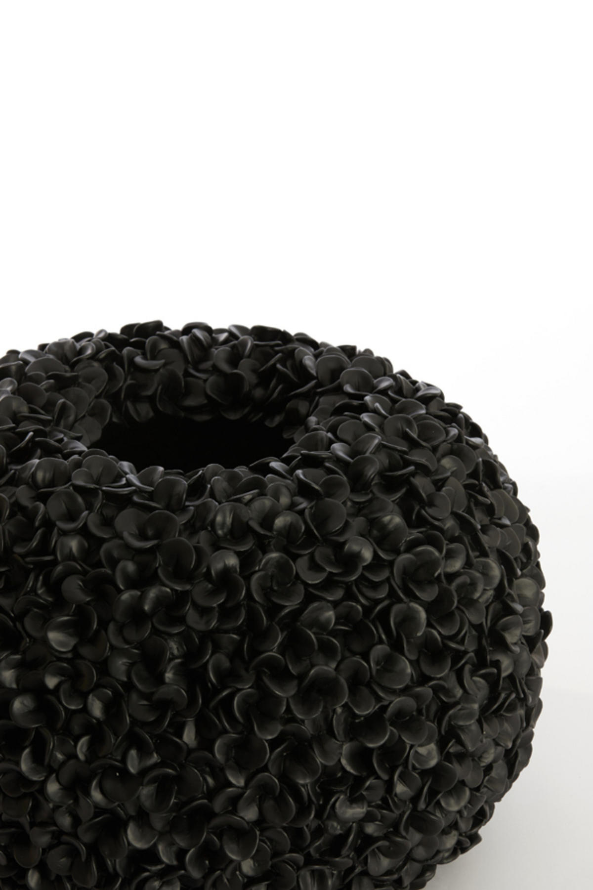VASE Phylia Schwarz Ø47.5/30 cm - Schwarz, Kunststoff (30cm) - Light & Living