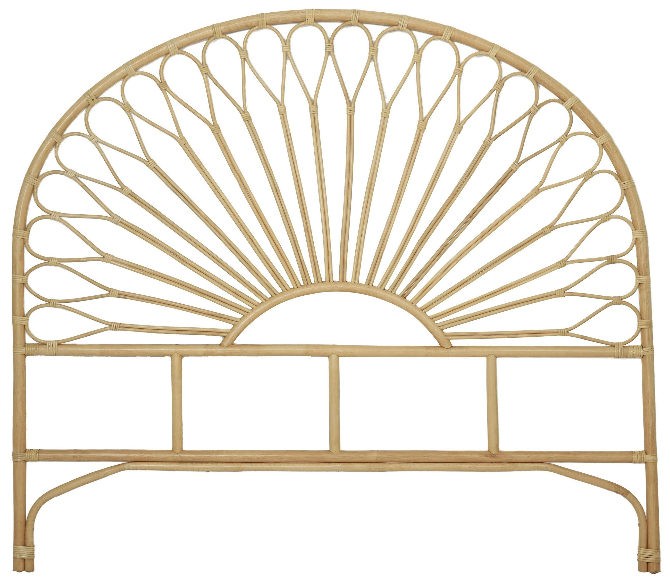 BETTKOPFTEIL Rund Braun 160 x 4 x 141 (cm) - Braun, Holz (160/141/3.8cm) - Nordlys