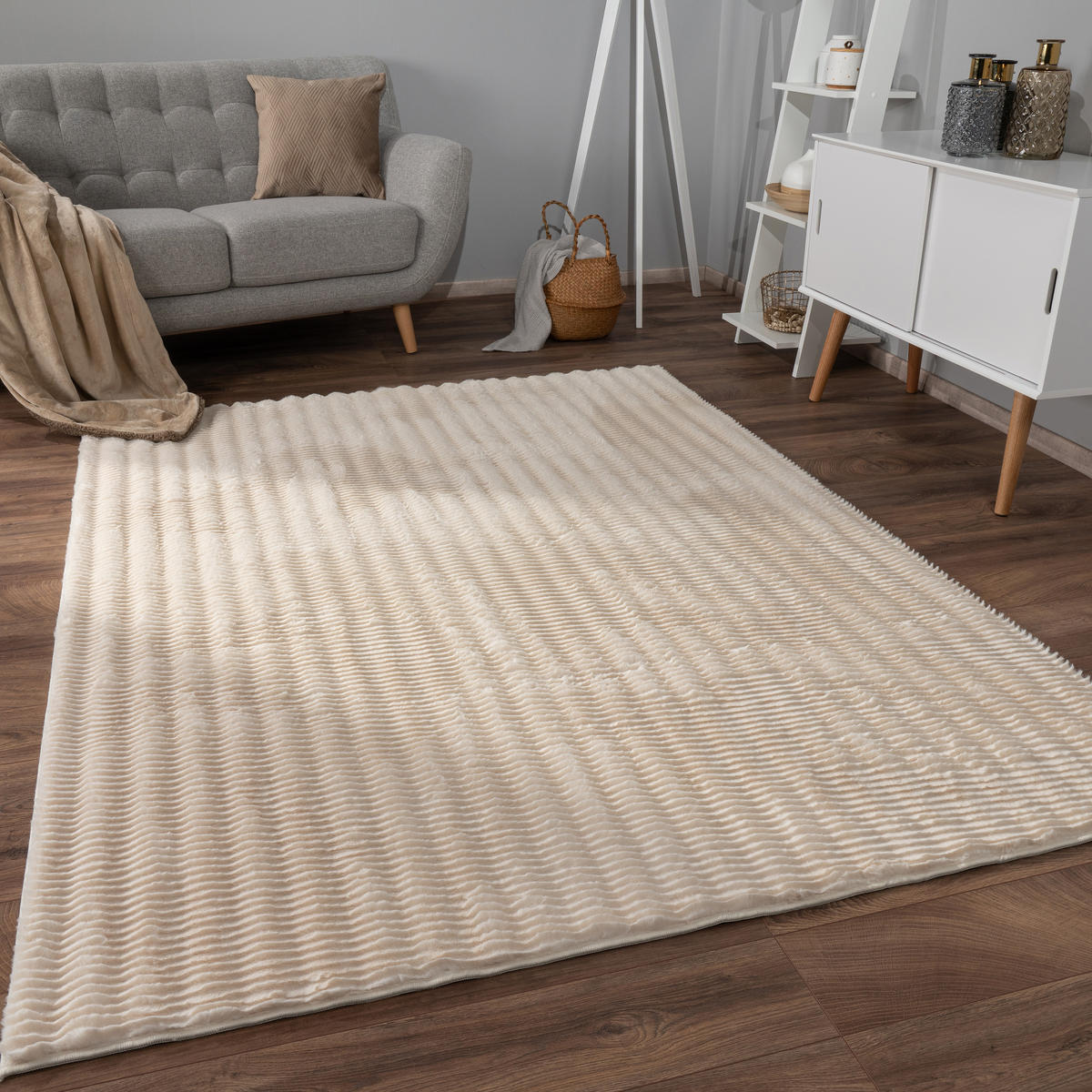 HOCHFLORTEPPICH 80/150 cm Arnheim 743 - Creme, Textil (80/150cm) - Paco Home