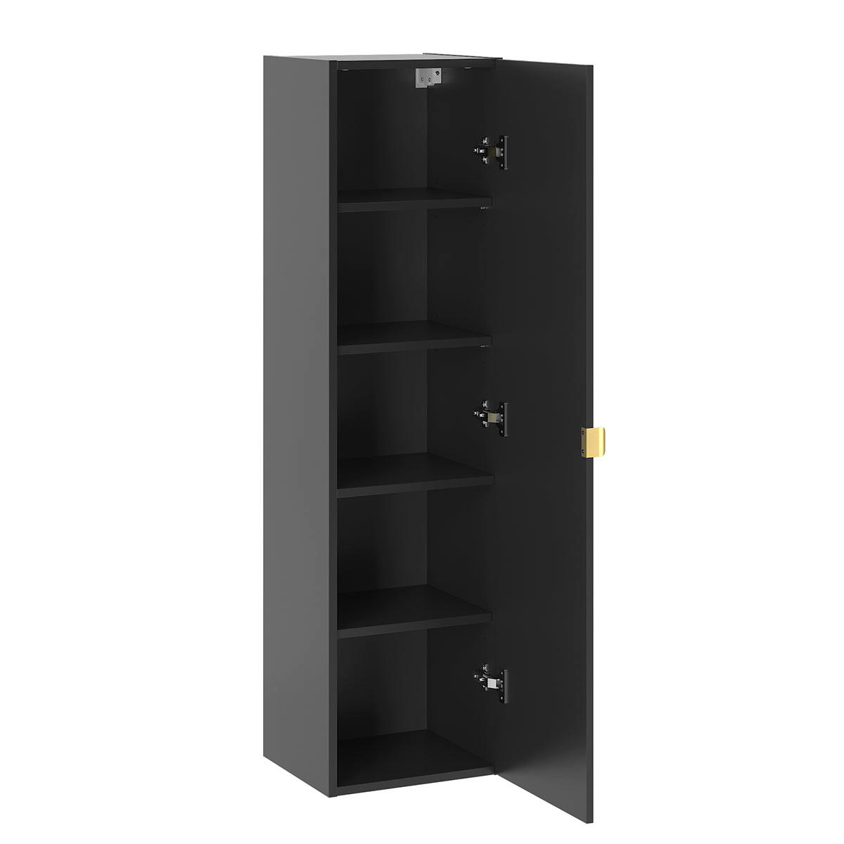 BADMÖBEL 120.6cm Lexa 2er-Set Schwarz - Schwarz, Holzwerkstoff (120.6/52.2/46.5cm) - Petits-meubles
