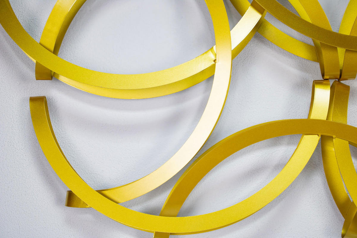 WANDDEKO Gold 115/62 cm - Goldfarben, Metall (115/62/11cm) - KUNSTLOFT