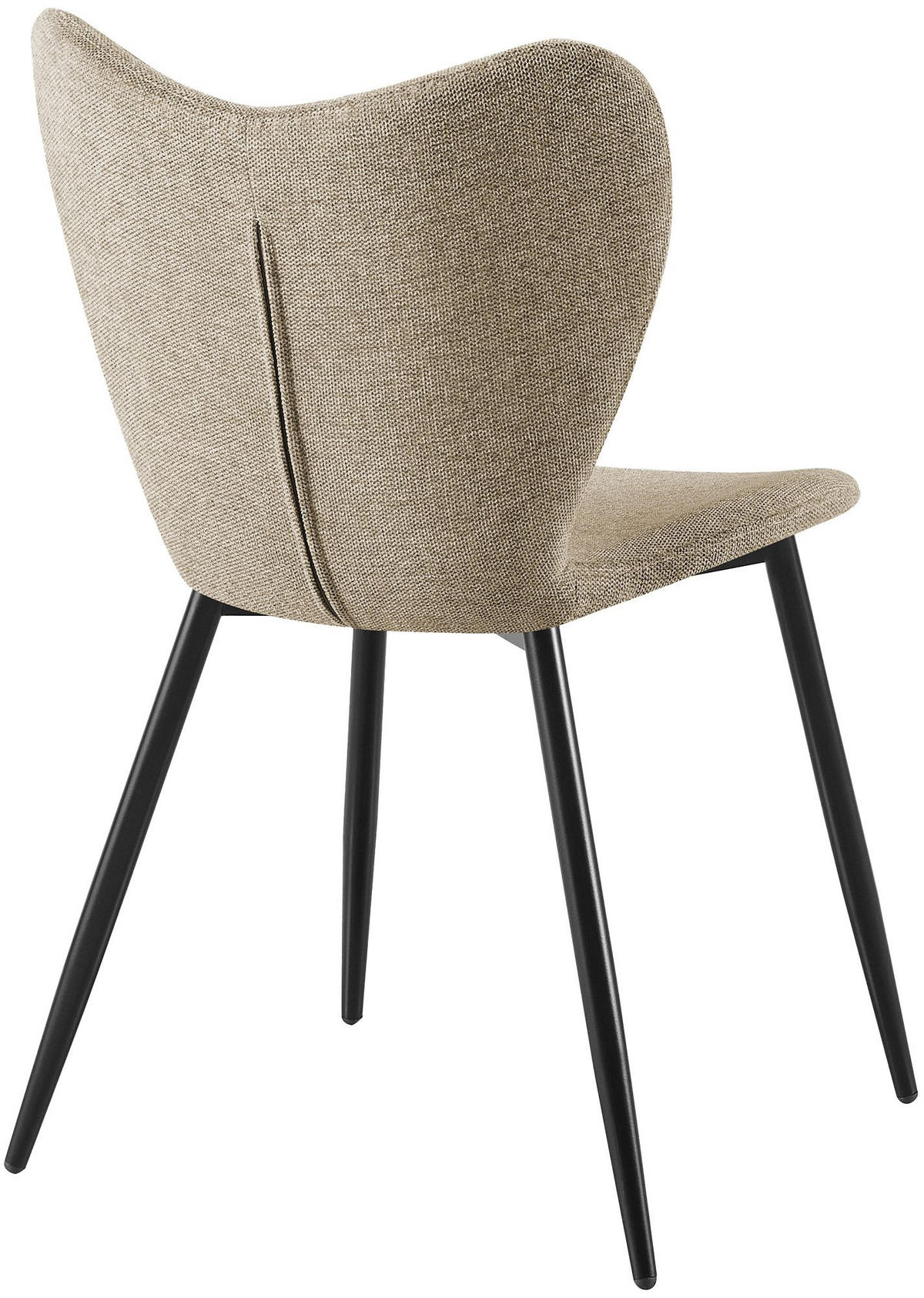 ESSZIMMERSTUHL Stoff Taupe - Taupe/Schwarz, Textil/Metall (50/80/58cm) - CLP