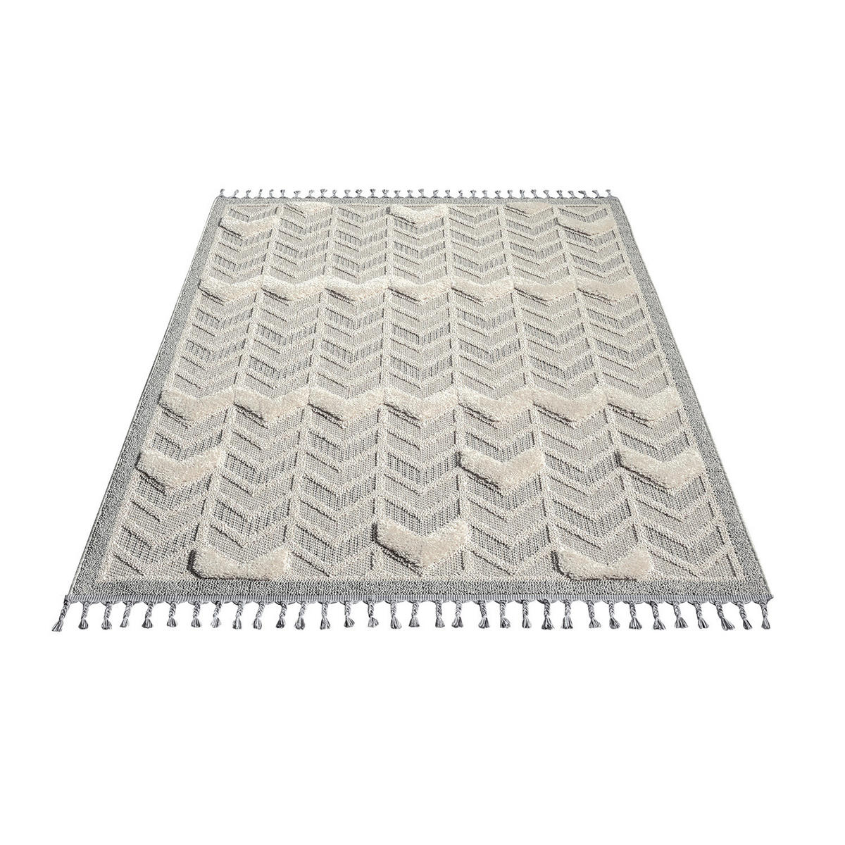 KURZFLOR-TEPPICH Valencia 920 Creme 200x290 cm - Blau/Creme, Textil (200/290cm) - carpet city