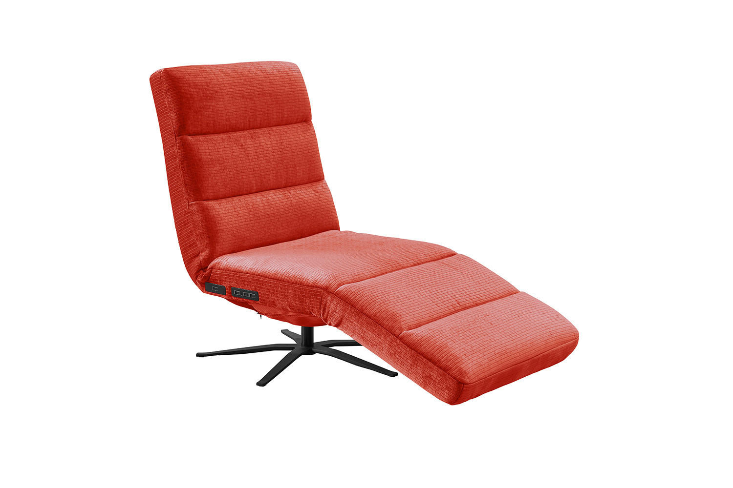 RELAXLIEGE ALINA Rot Cord - Rot/Schwarz, Textil/Metall (82/115/156cm) - KAWOLA