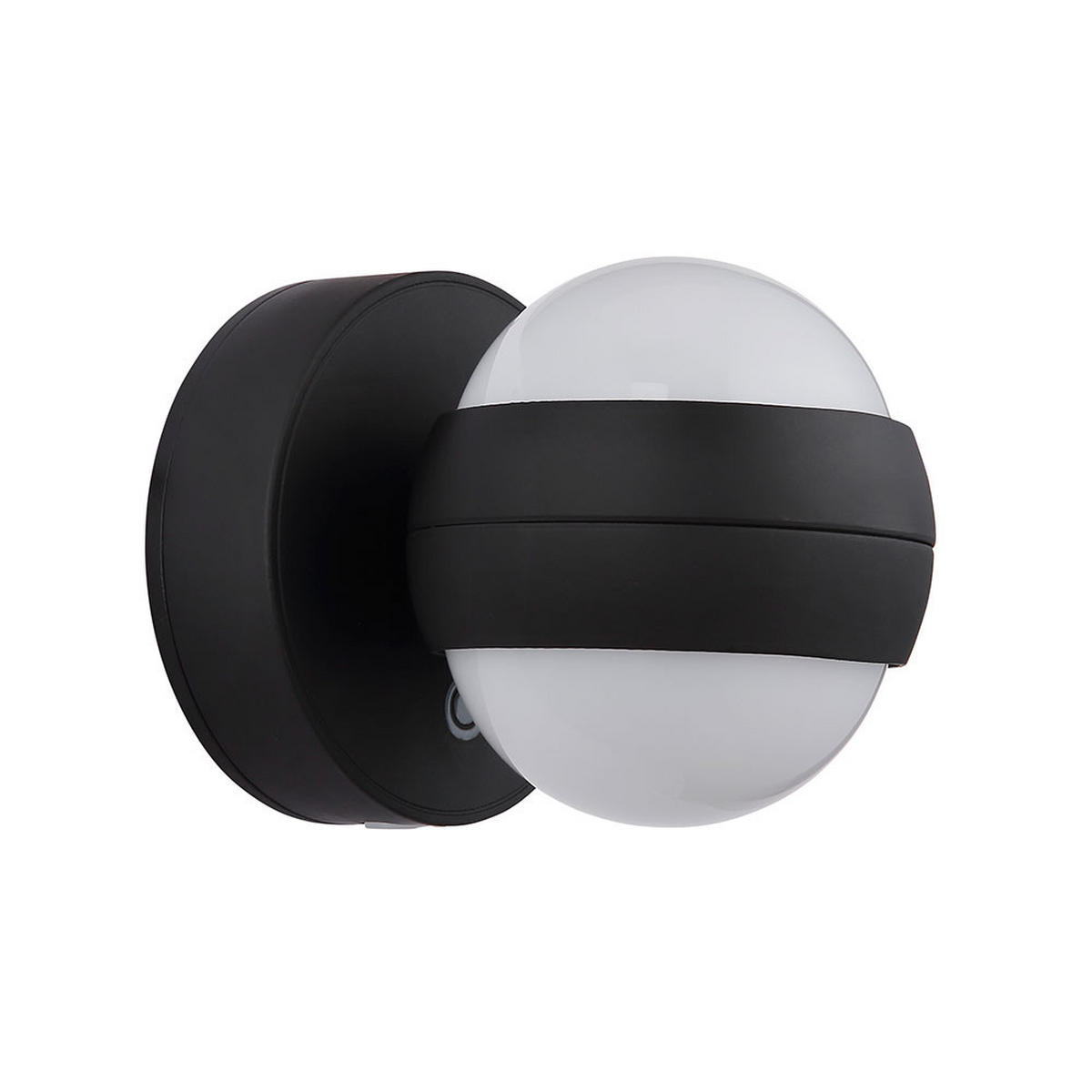 WANDLEUCHTE RANDI, Schwarz, LED, Akku, Touchdimmer, 2er Set - Schwarz, Kunststoff (12.5/10/10cm) - Globo Lighting